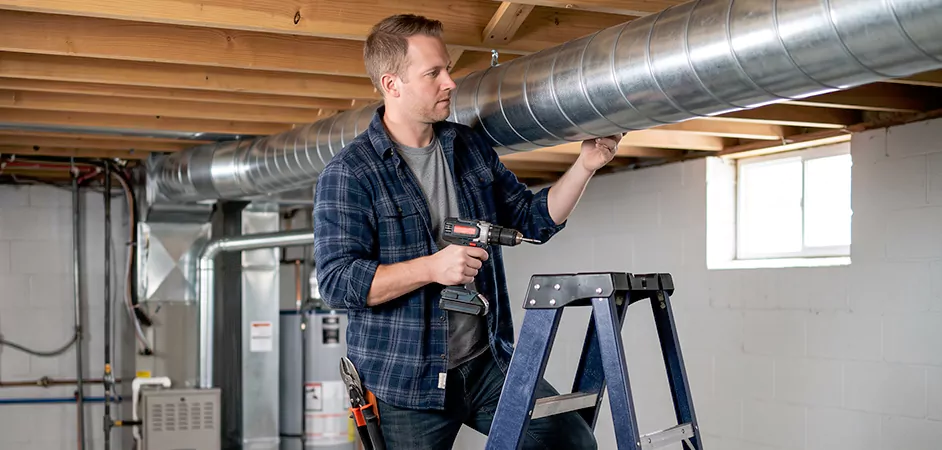 Exposed Spiral Ductwork in Abilene